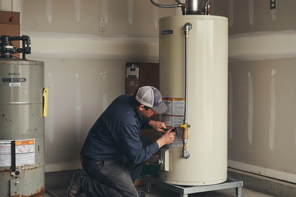 Water heater and shutoff valve replacement in Pisgah